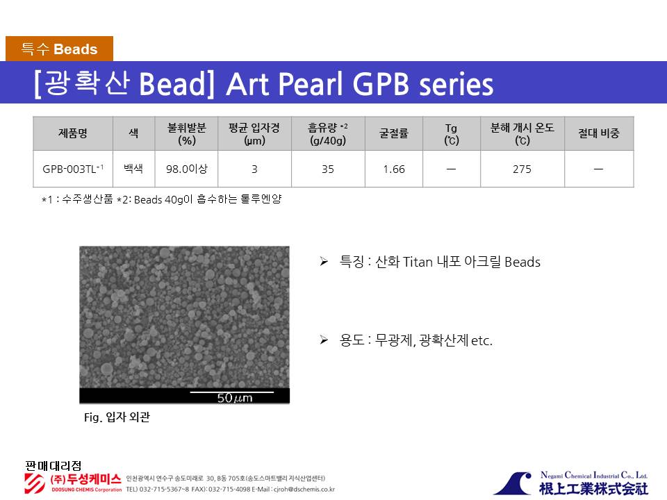 Art Pearl 광확산 Bead GPB시리즈